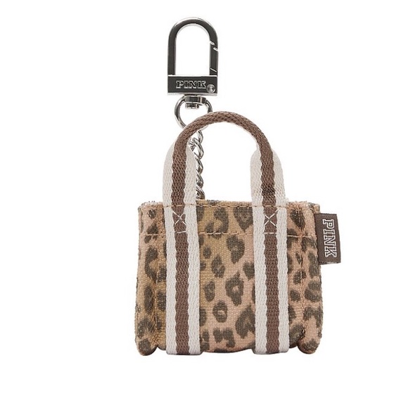 Pink vs Leopard Print bag charm - Picture 4 of 8